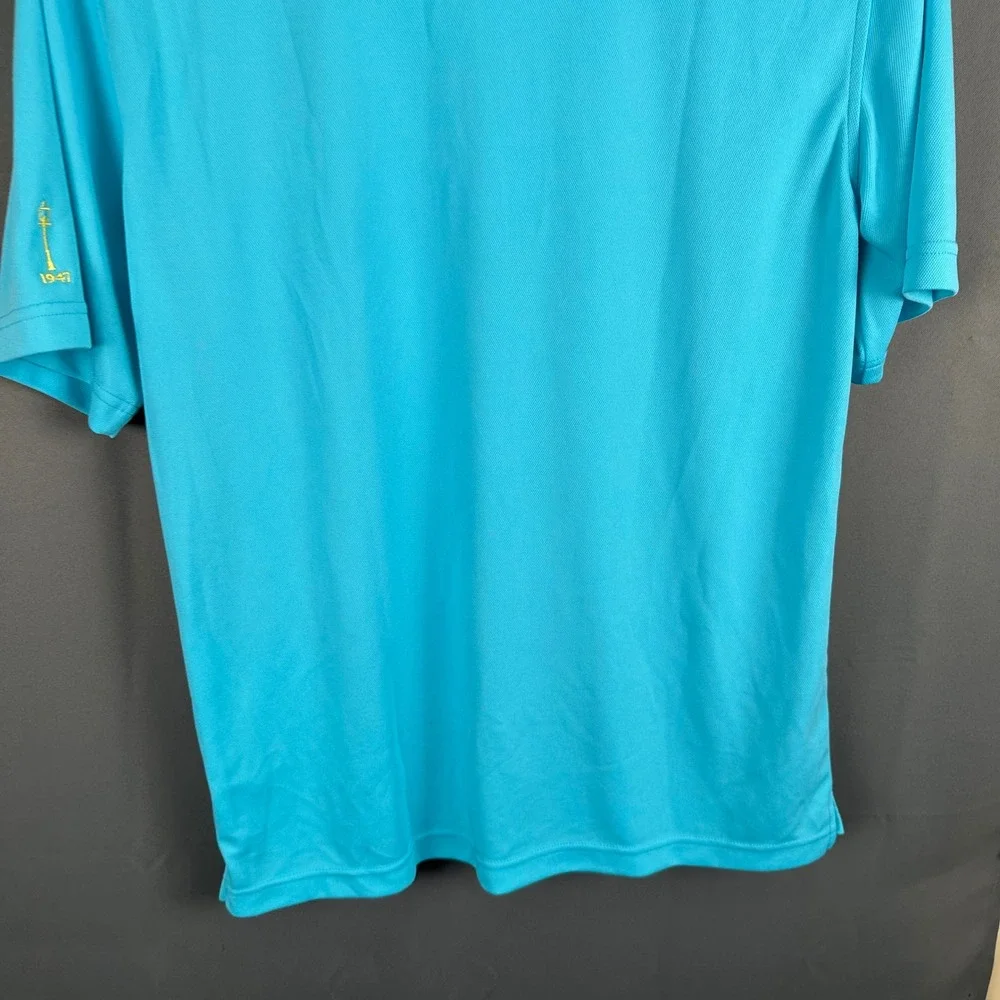 Johnnie-O Boys Prep-Formance Polo Shirt Cyan Blue Short Sleeve Size 16 Golf Top